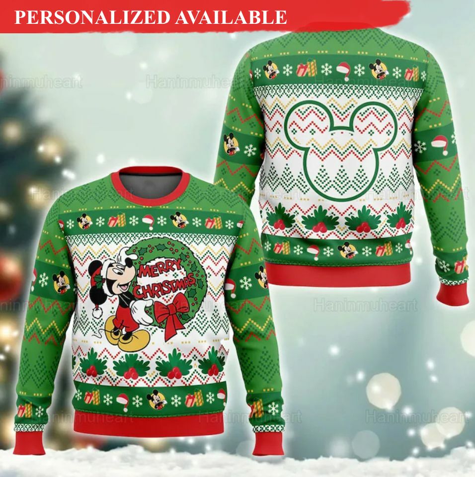 disney mickey christmas 3d ugly sweater 1438