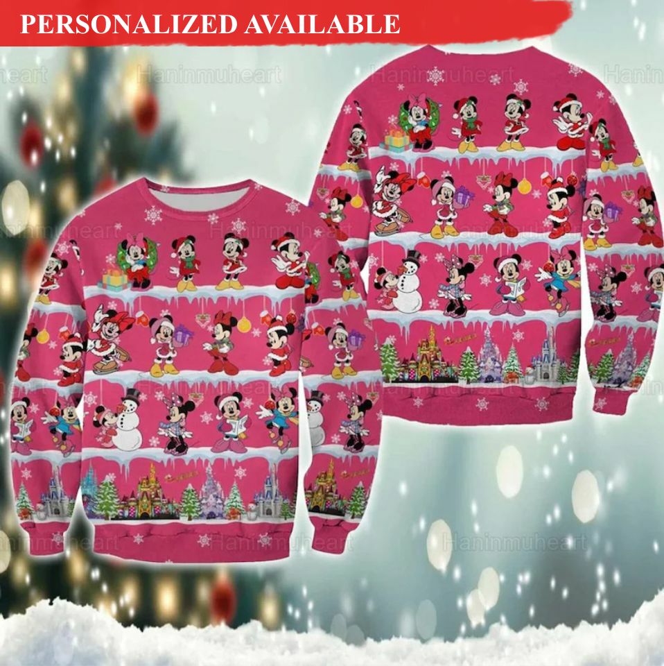 disney minnie christmas 3d ugly sweater 1511