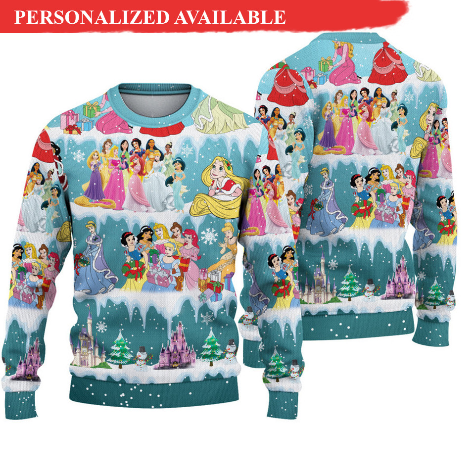 disney princess christmas sweater christmas 3d sweater 2315