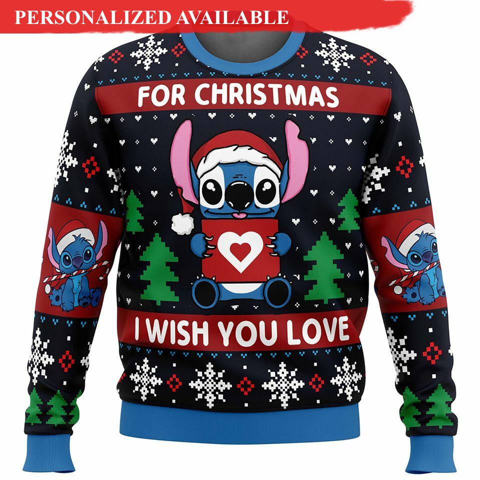 disney stitch christmas 3d sweater 5680