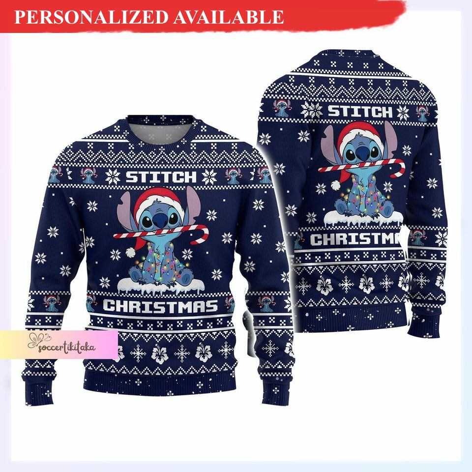 disney stitch christmas 3d sweater 6148