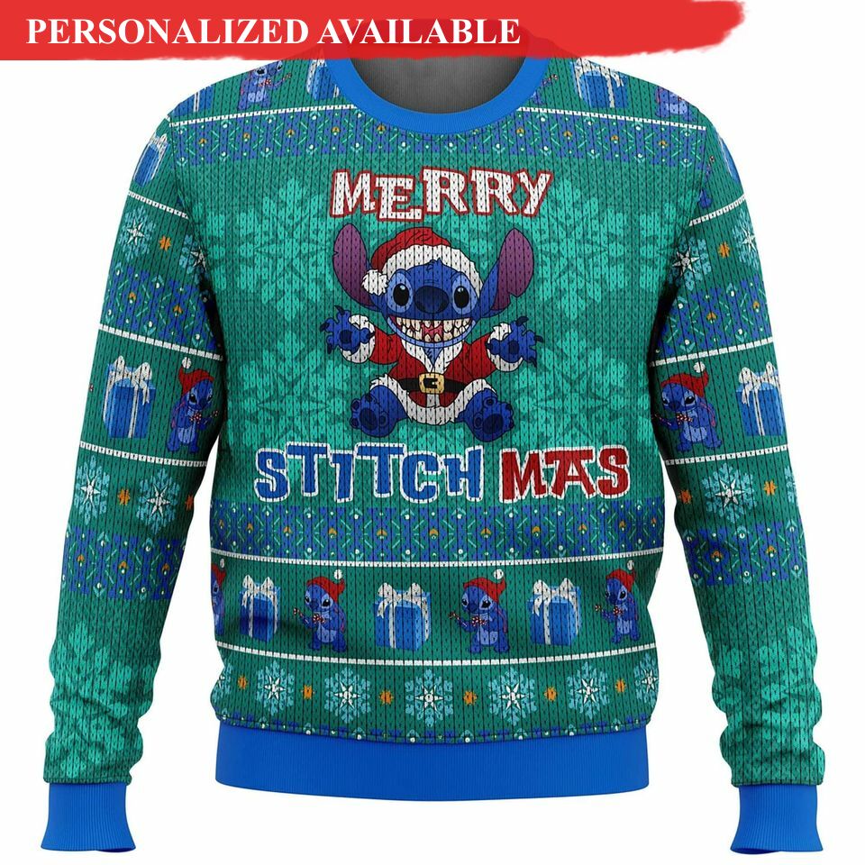 disney stitch christmas 3d sweater 8007