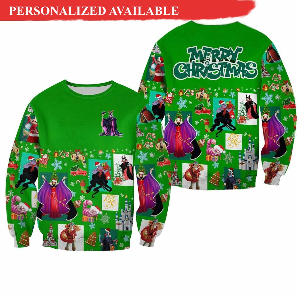 disney villains ugly christmas 3d sweater 2941