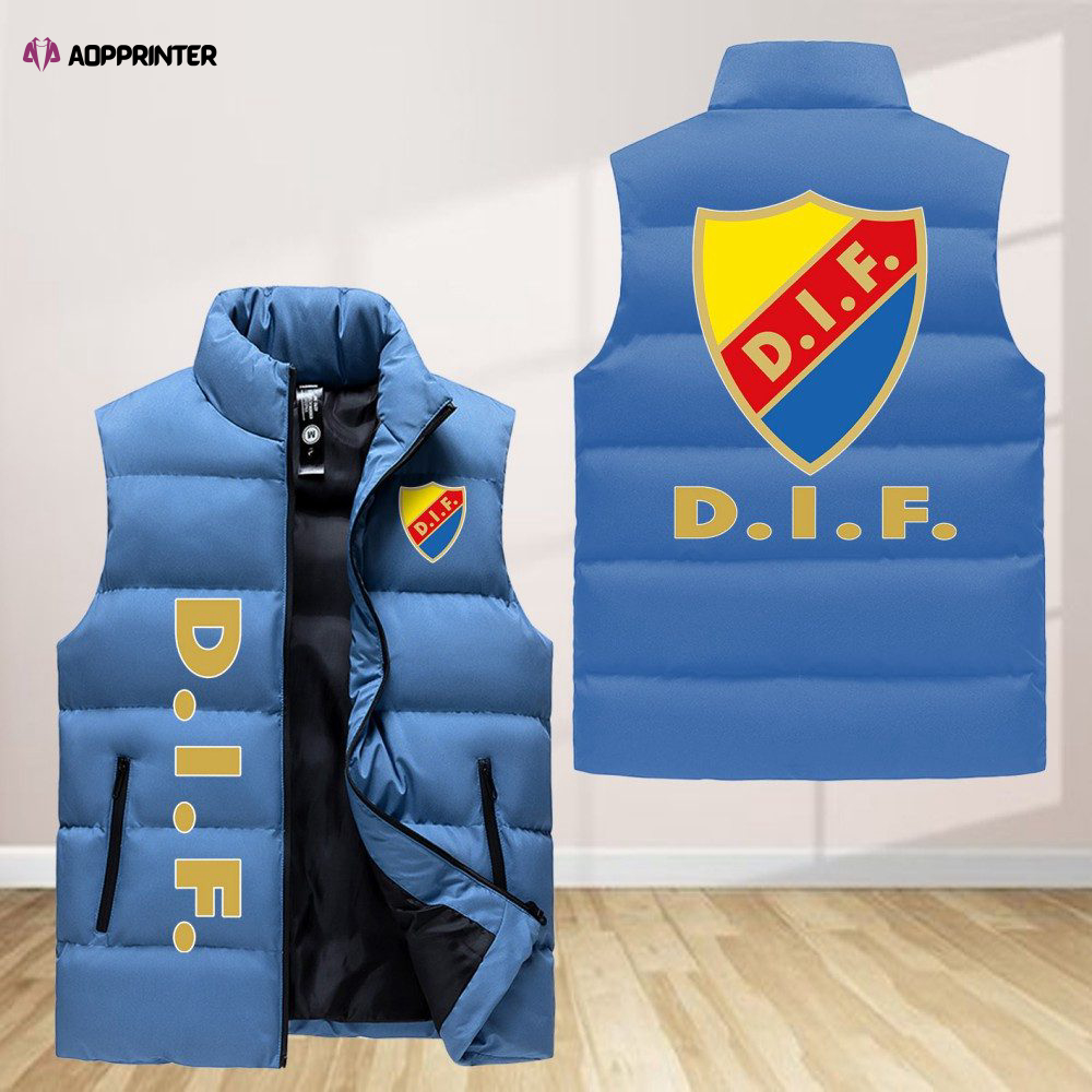 djurgardens if fotbollsforening sleeveless puffer jacket custom for fans spj0012