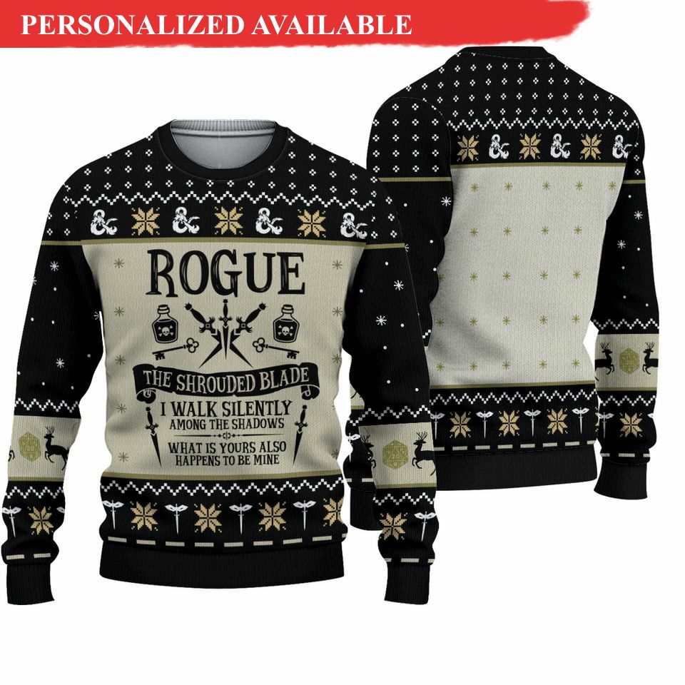 dnd classes collection christmas 3d sweater 1327