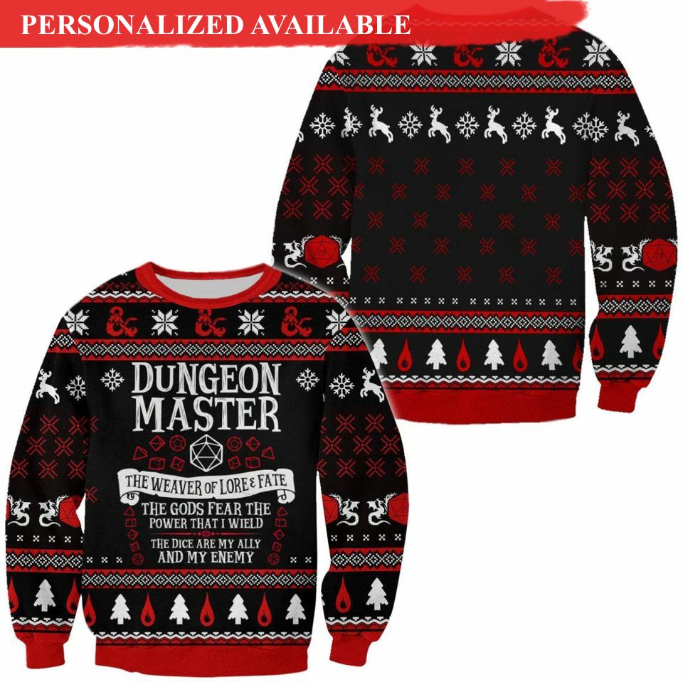 dnd classes collection christmas 3d sweater 4147