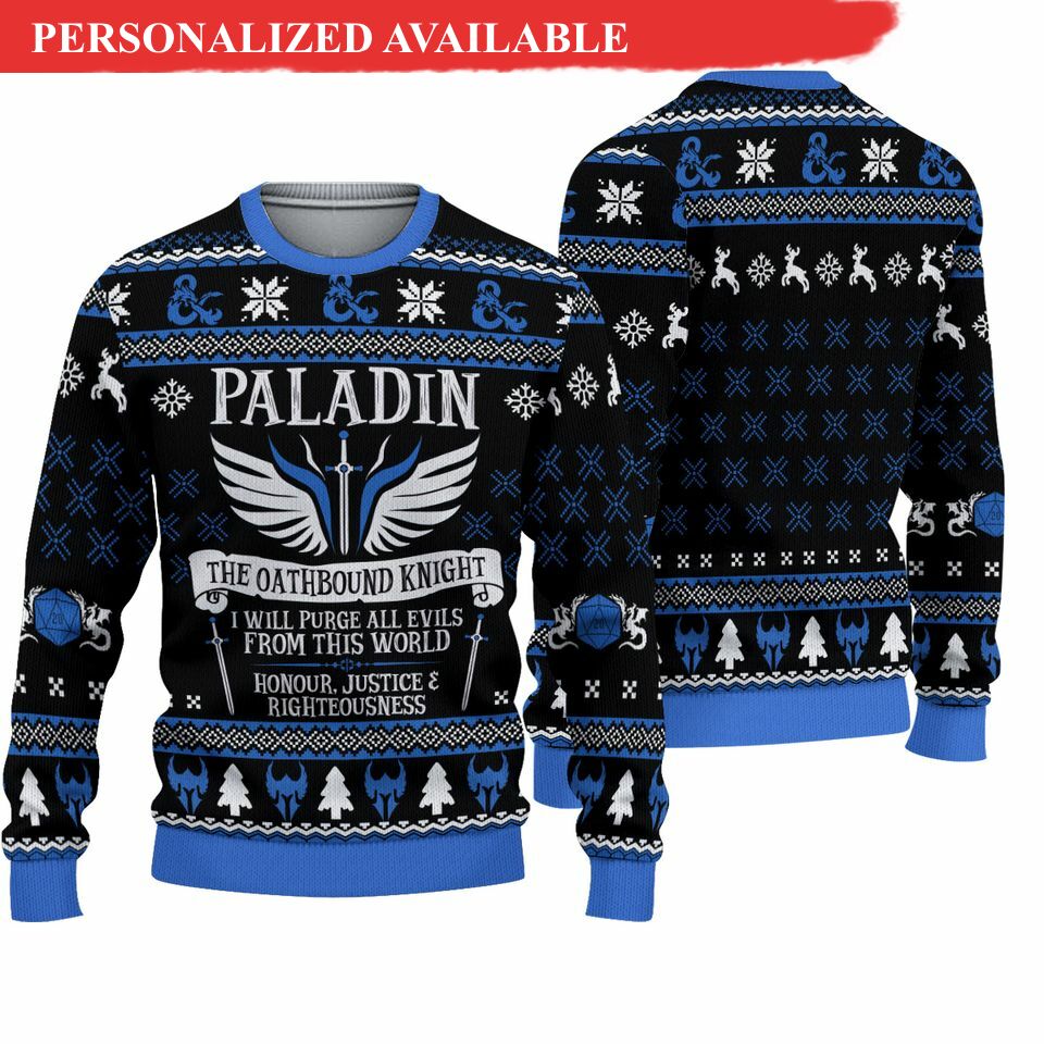 dnd classes paladin ugly 3d sweater 2057