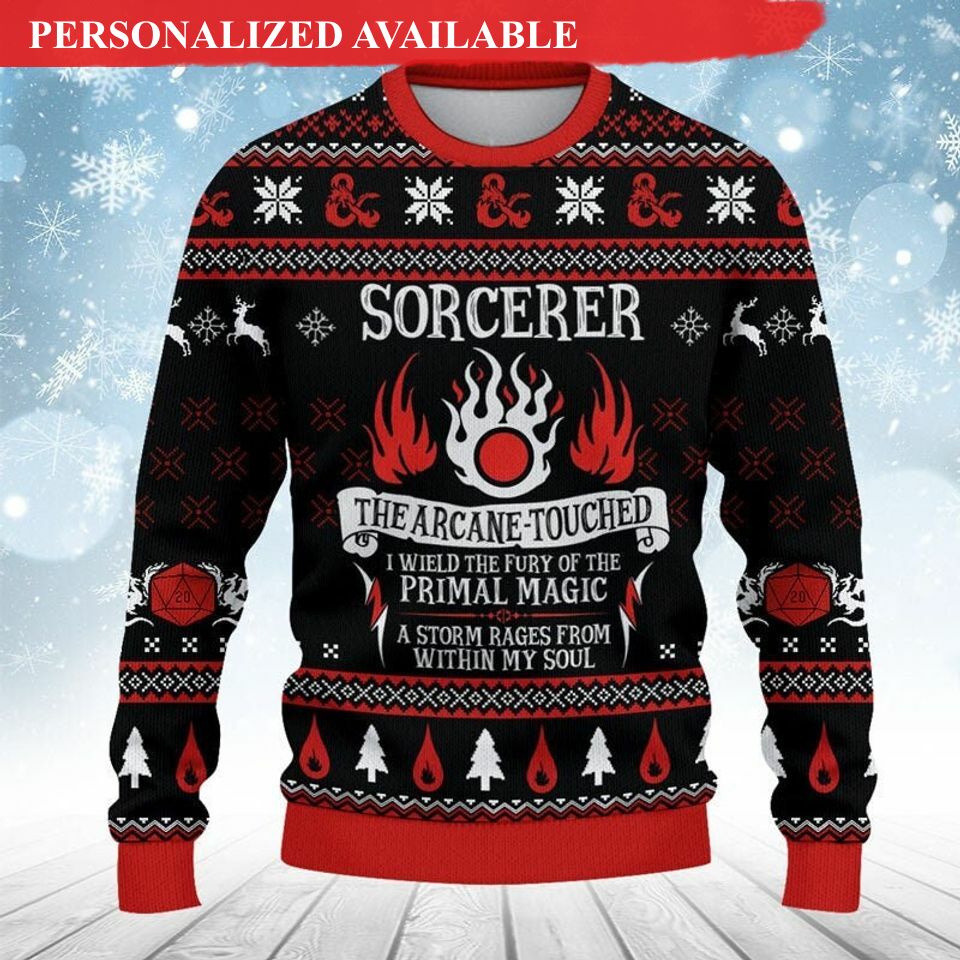 dnd classes sorcerer ugly 3d sweater 2884