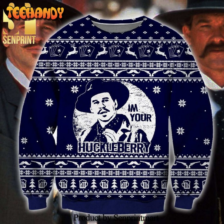 doc holliday tombstone im your huckleberry ugly xmas sweater y0orj