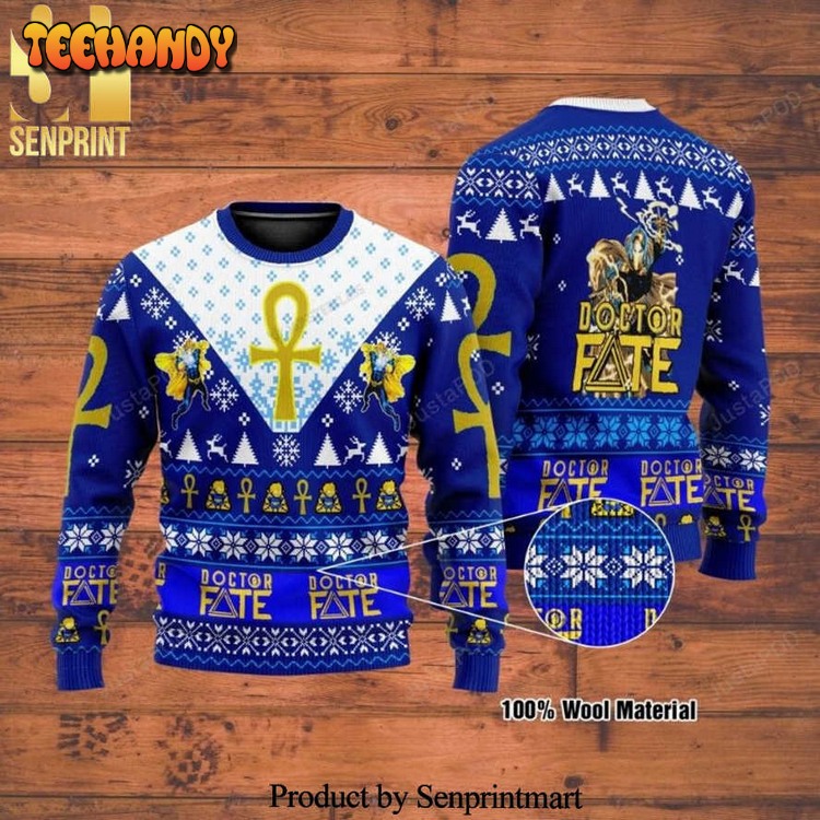 doctor fate black adam knitted ugly xmas sweater 5idud