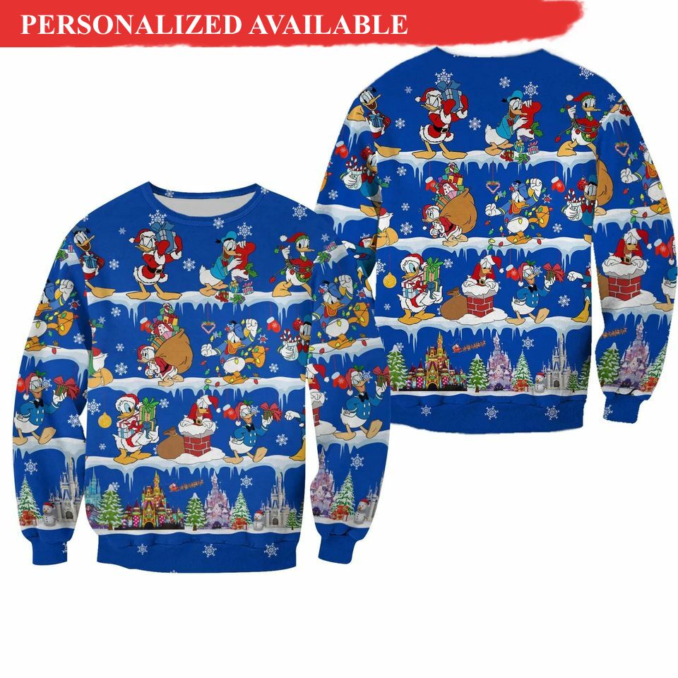 donald duck disney ugly christmas 3d sweater 1782