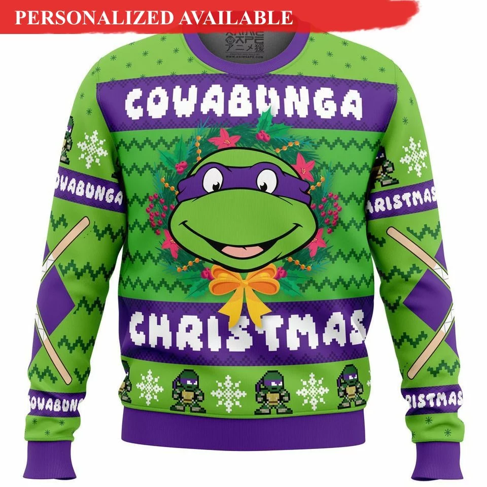 donatello tmnt teenage mutant ninja turtles ugly christmas sweater 1717