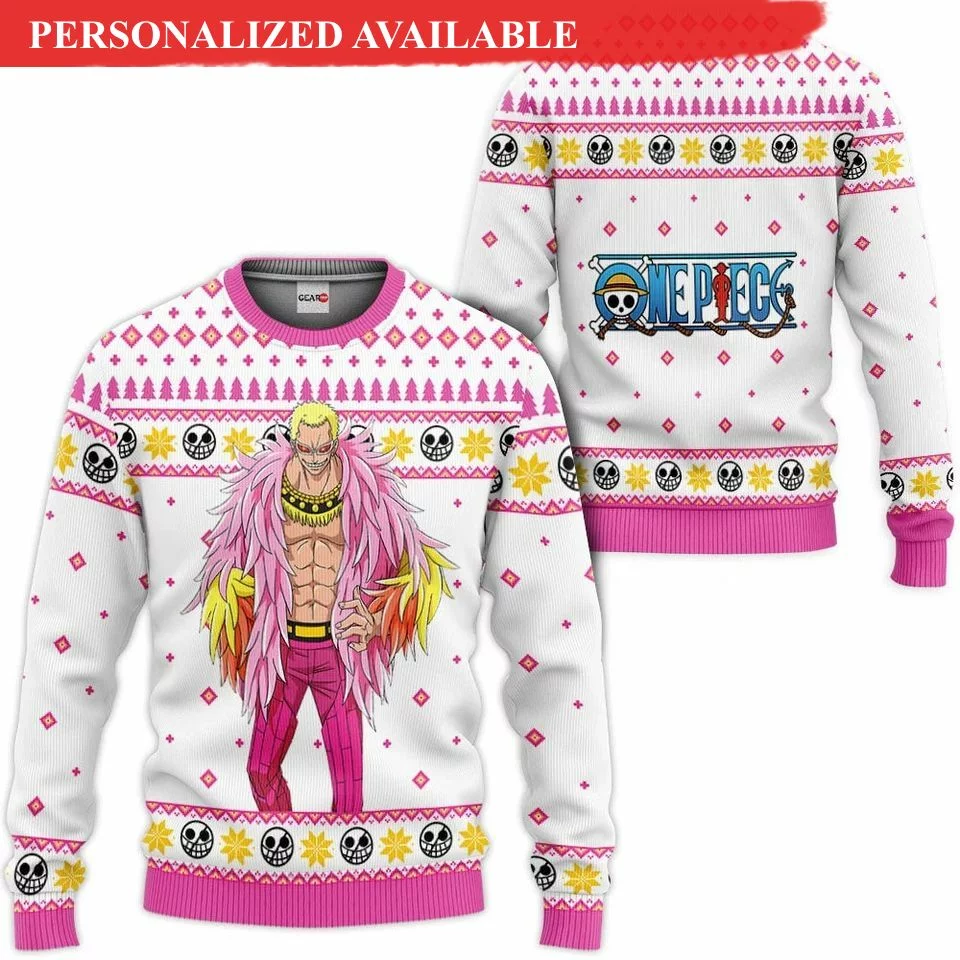 donquixote doflamingo one piece ugly christmas sweater 8667