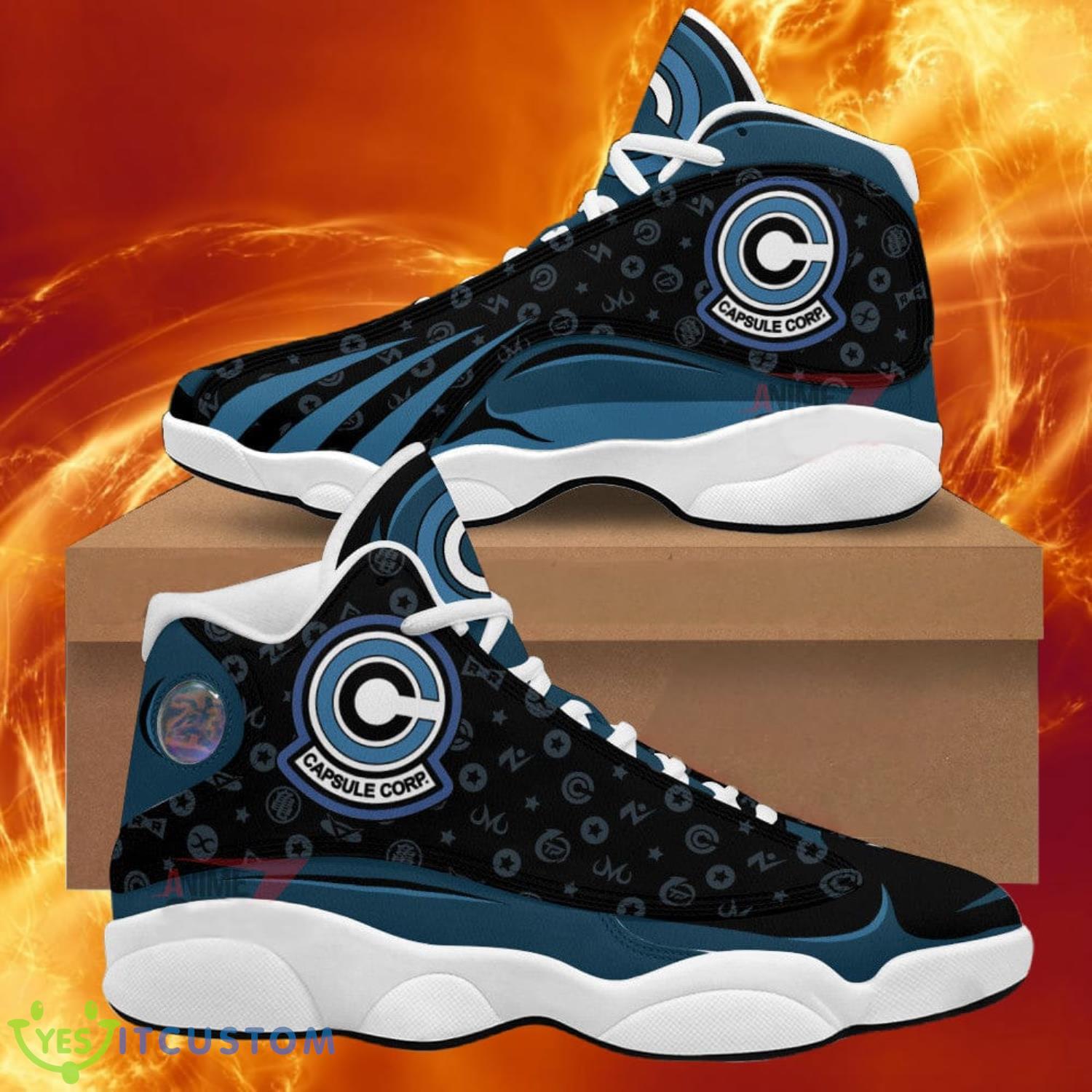 dragon ball capsule corp air jordan 13 sneakers shoes anime shoes