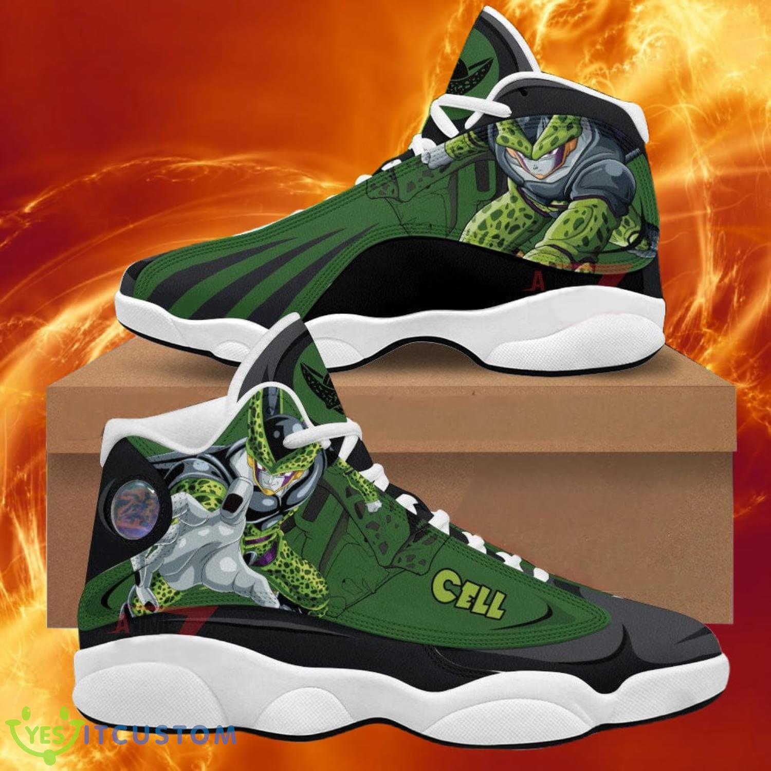 dragon ball cell air jordan 13 sneakers anime shoes gift for fans