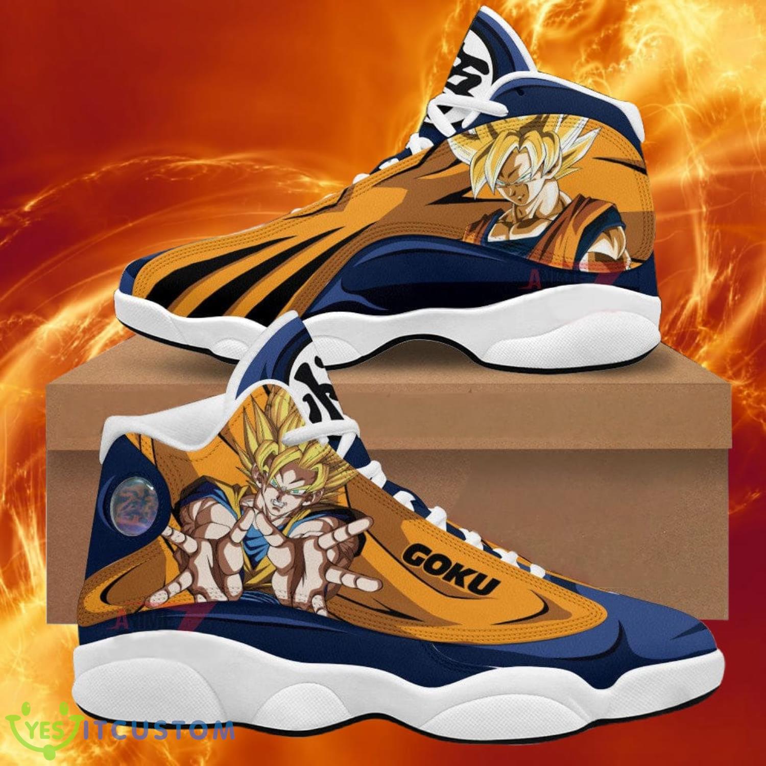 dragon ball goku super saiyan 2 air jordan 13 sneakers anime shoes gift for fans