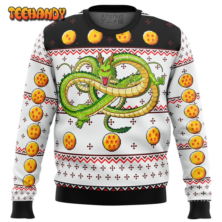 dragonball z shenron ugly christmas sweater ckf9y