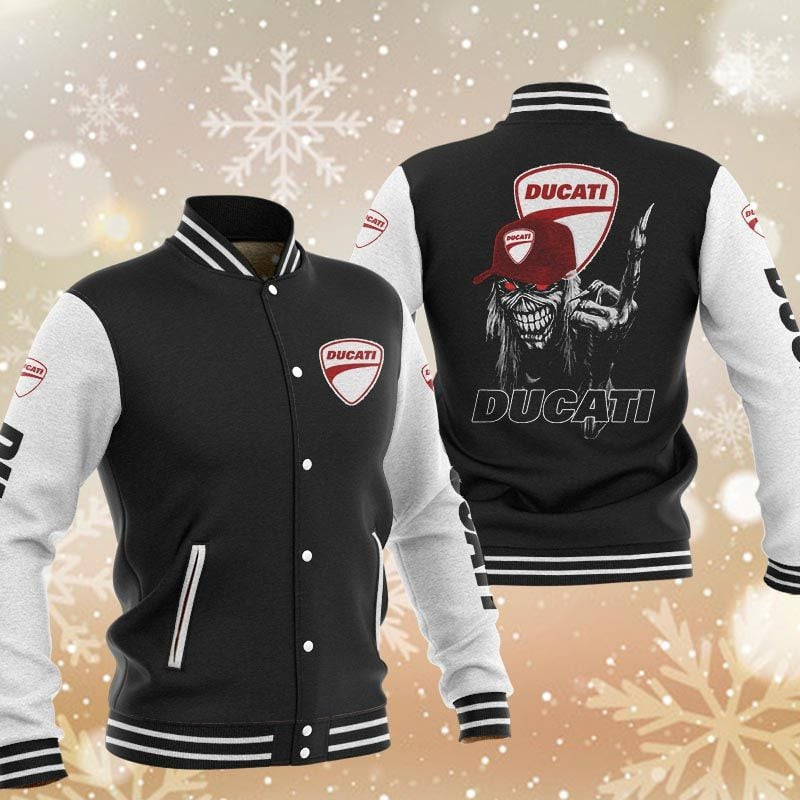 ducati skeleton baseball varsity jacket baseball jacket all over print d8uou