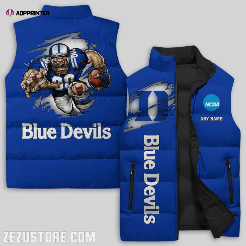 duke blue devils sleeveless puffer jacket custom for fans gifts