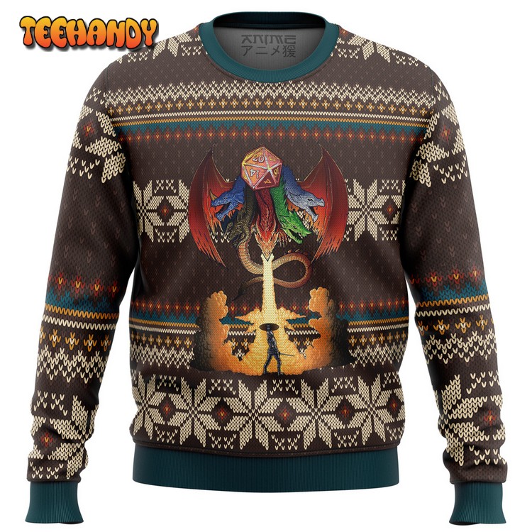 dungeons dragons ugly christmas sweater pf4ak