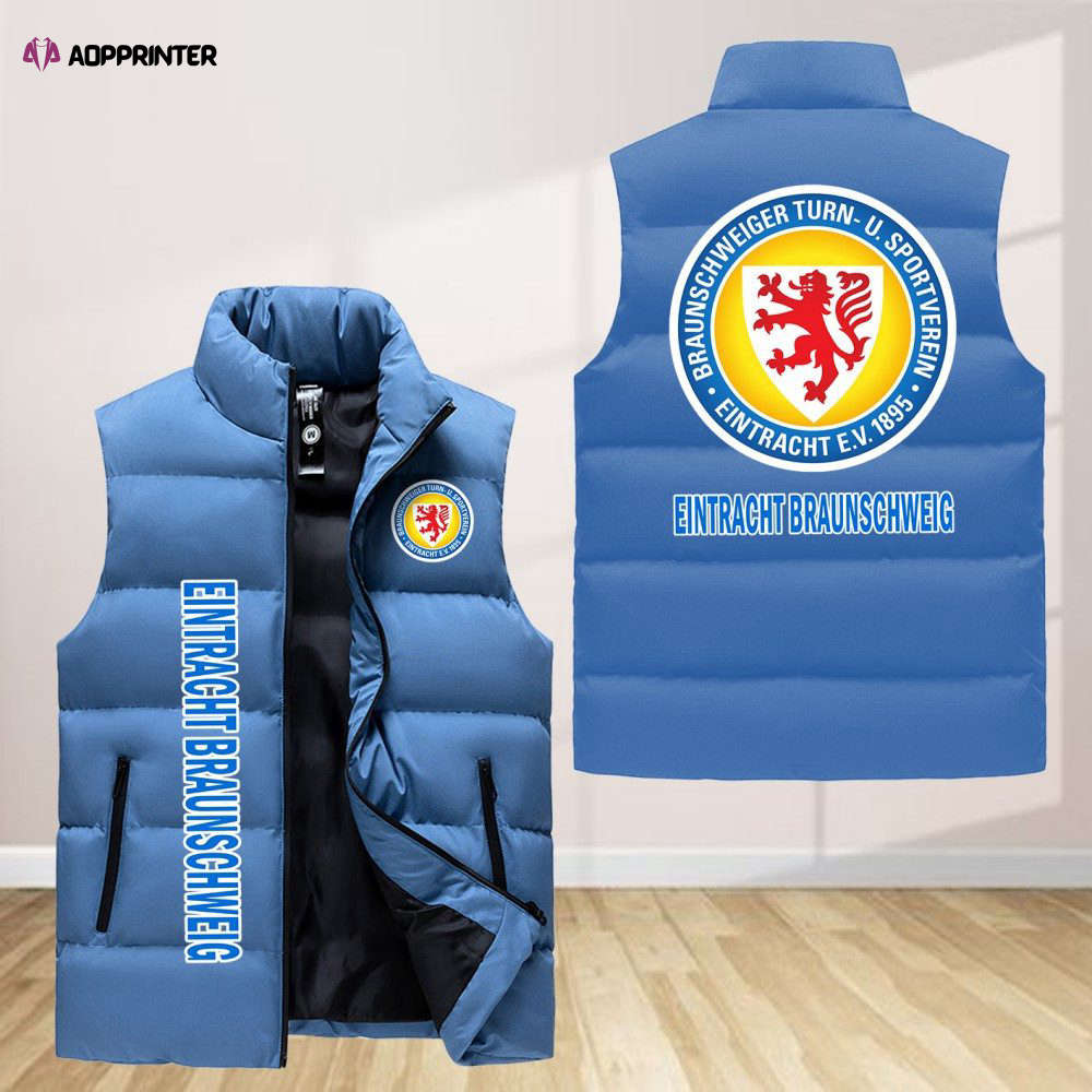 eintracht braunschweig sleeveless puffer jacket custom for fans gifts