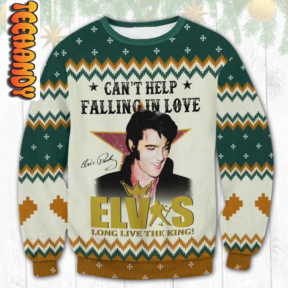 elvis presley cant help ugly sweater56991