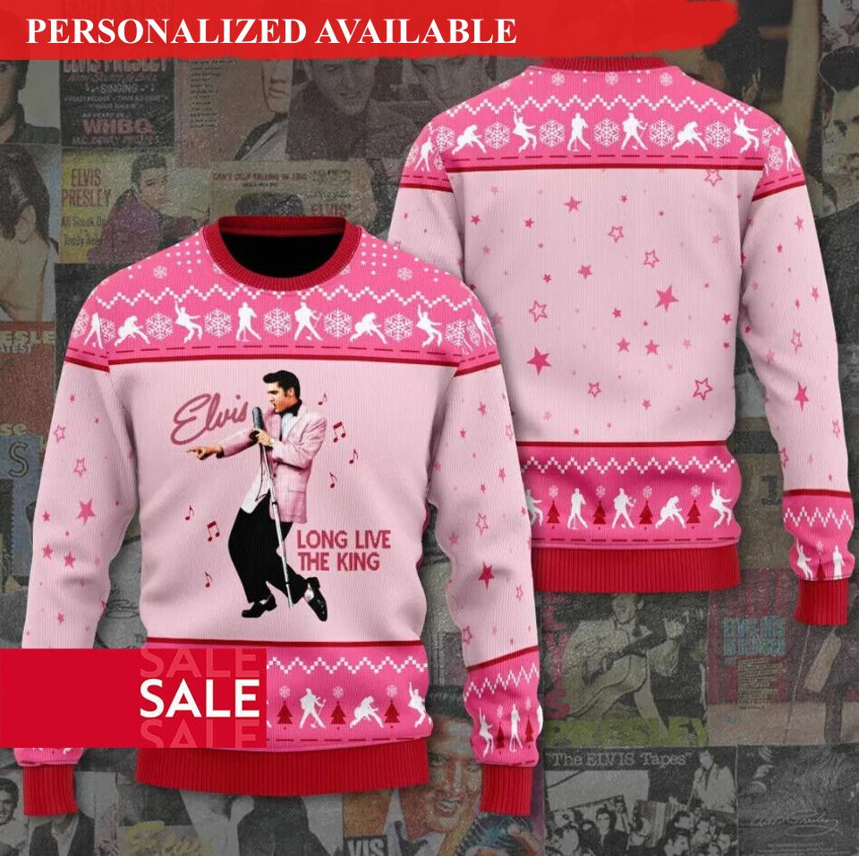 elvis presley christmas ugly sweater 4137