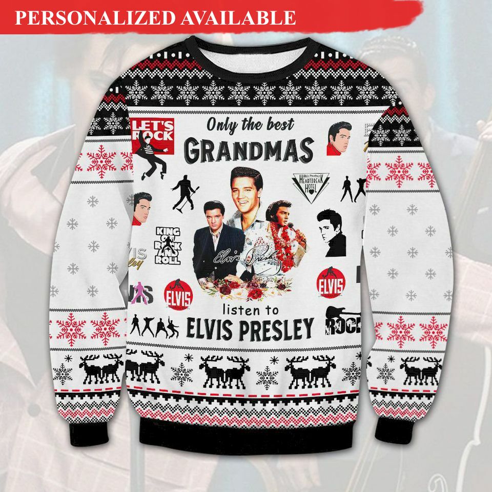 elvis presley ugly sweater king of rock and roll 8577