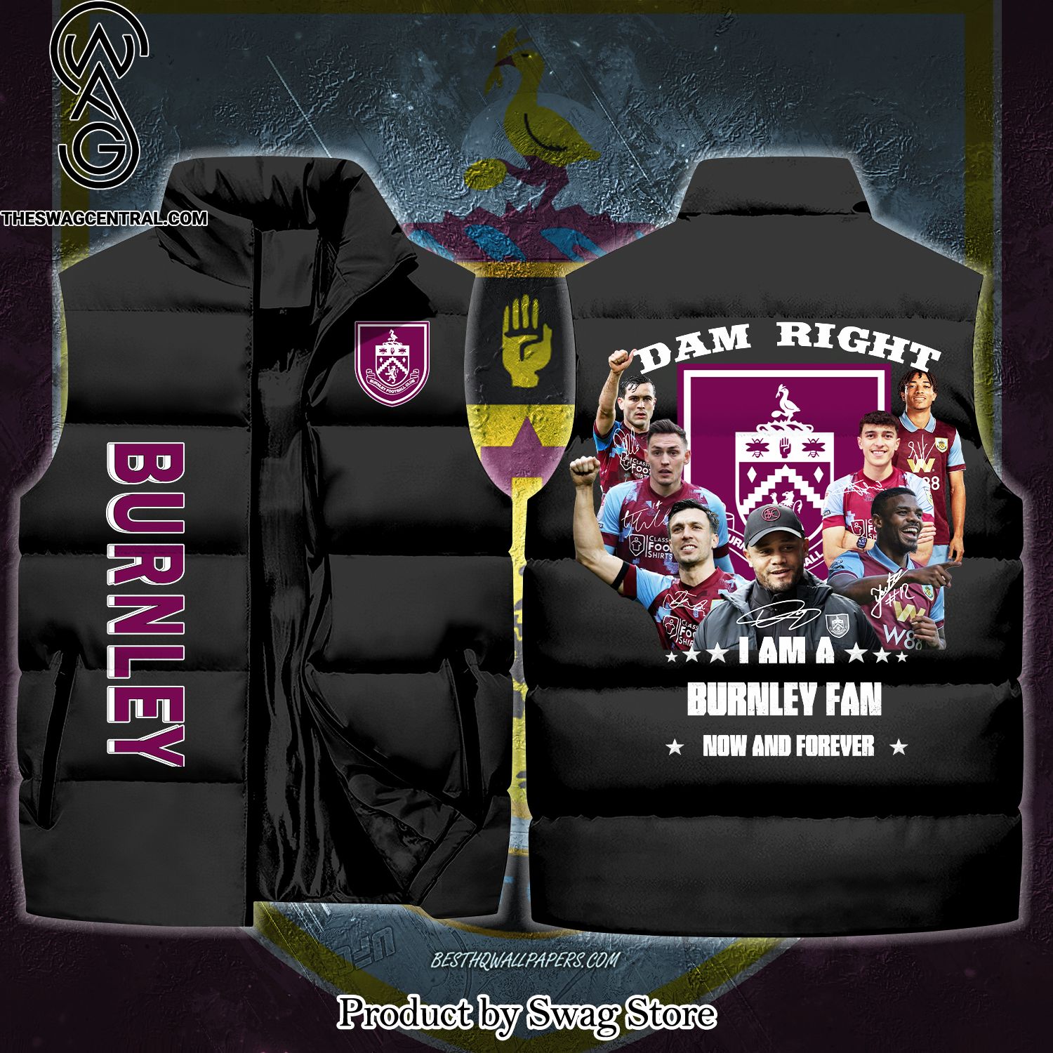 english premier league burnley black classic sleeveless jacket 1 gif0Z