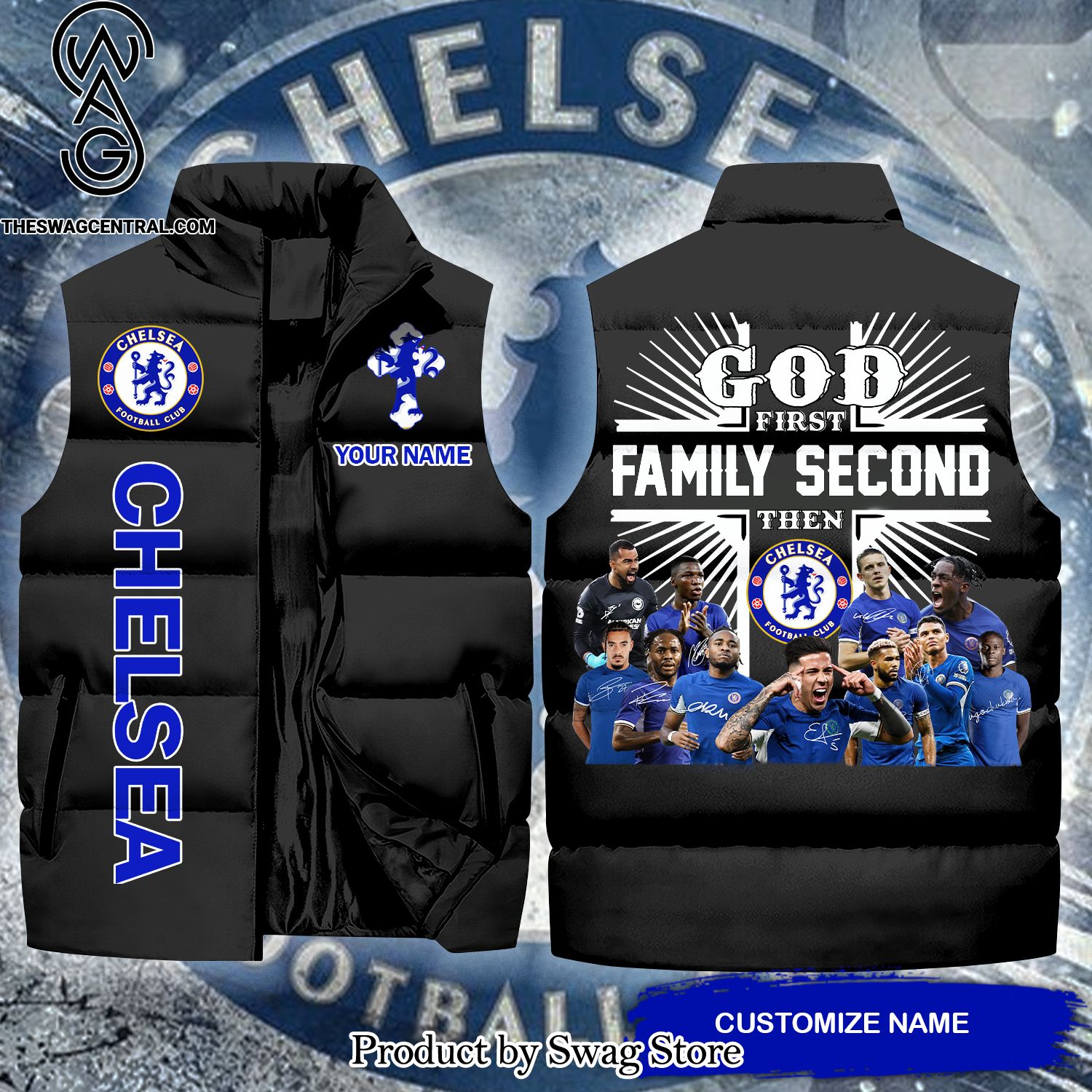 english premier league chelsea god unisex sleeveless jacket 1 v3TVy