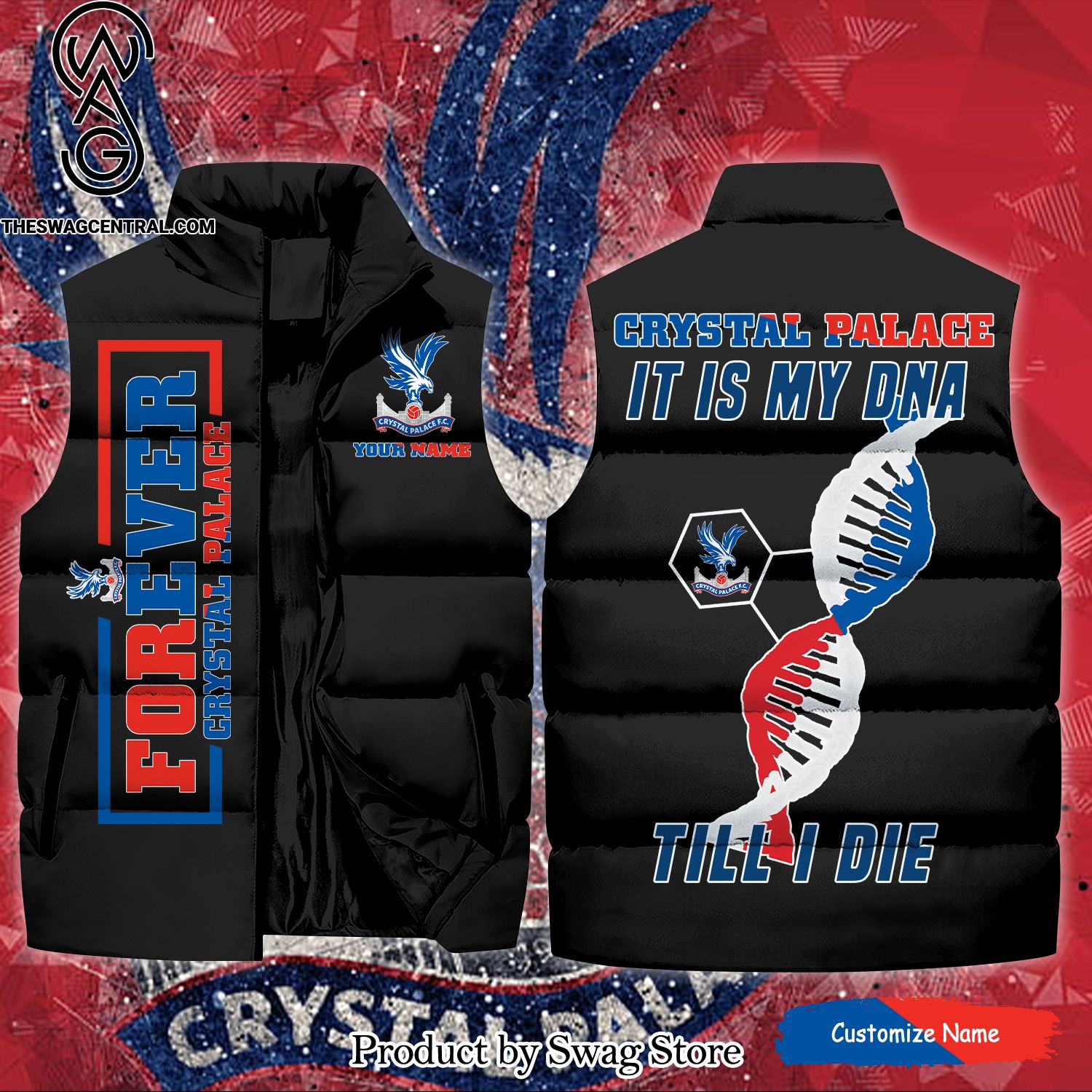 english premier league crystal palace it is my dna till i die unisex sleeveless jacket 1 ONFOk