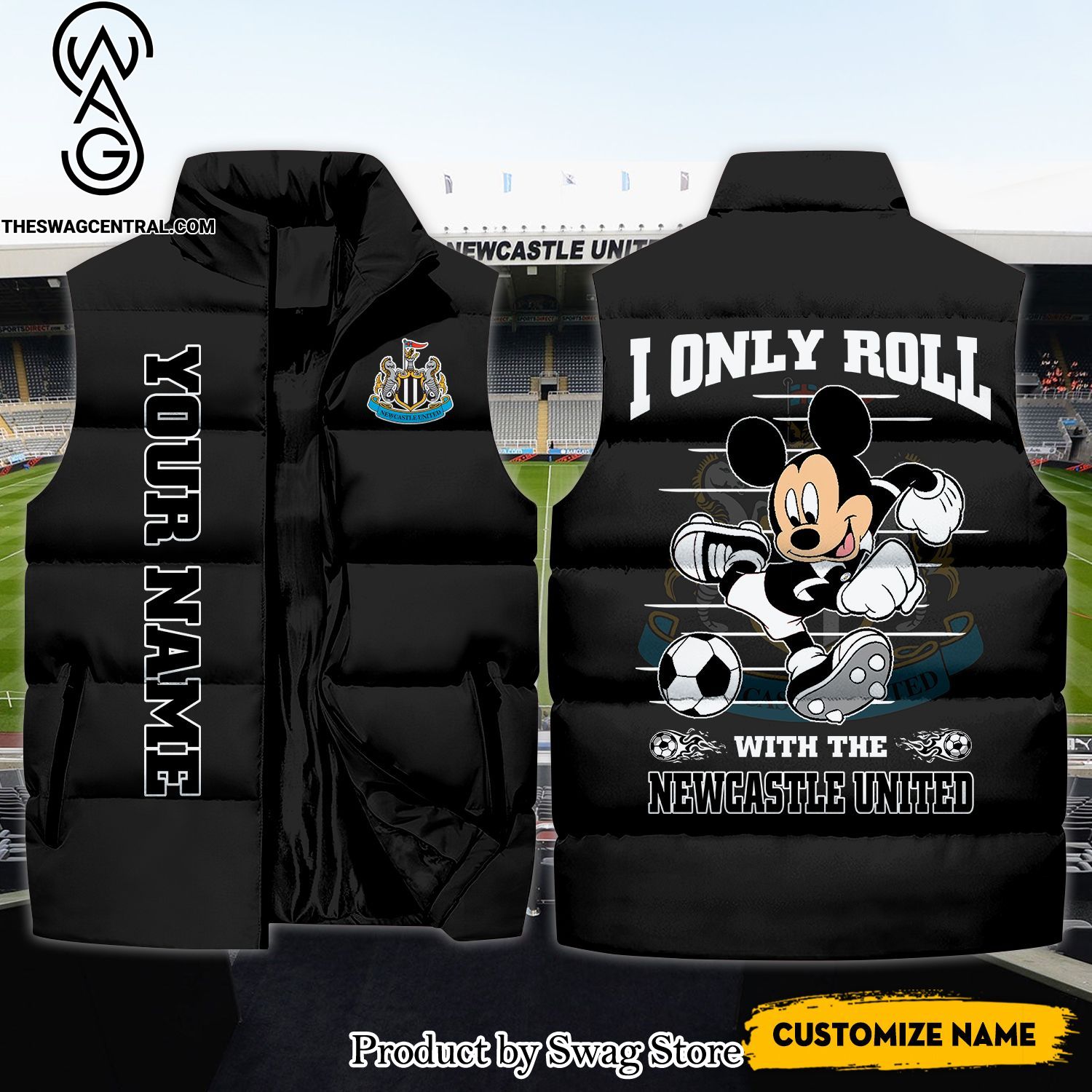 english premier league i only roll with the newcastle united classic sleeveless jacket 1 kYEto