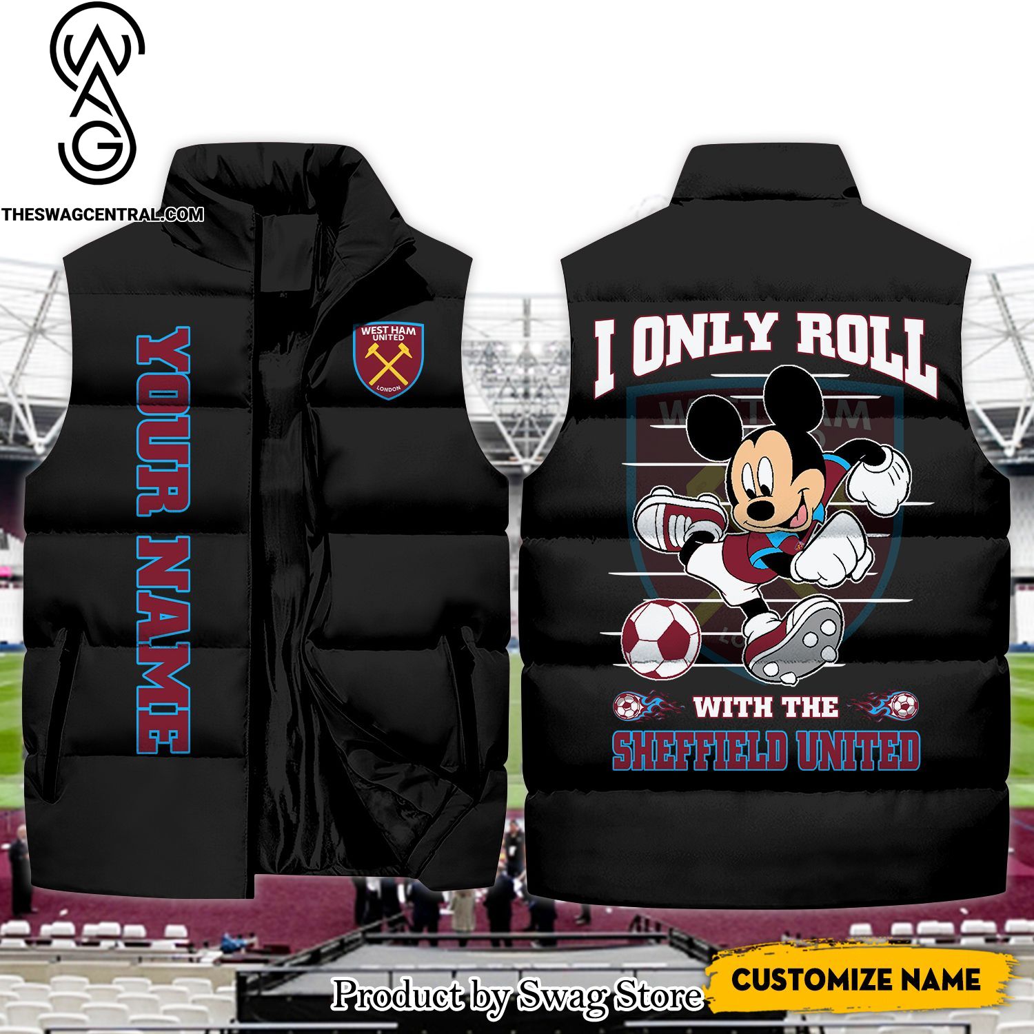 english premier league i only roll with the west ham united classic sleeveless jacket 1 Om1Oy