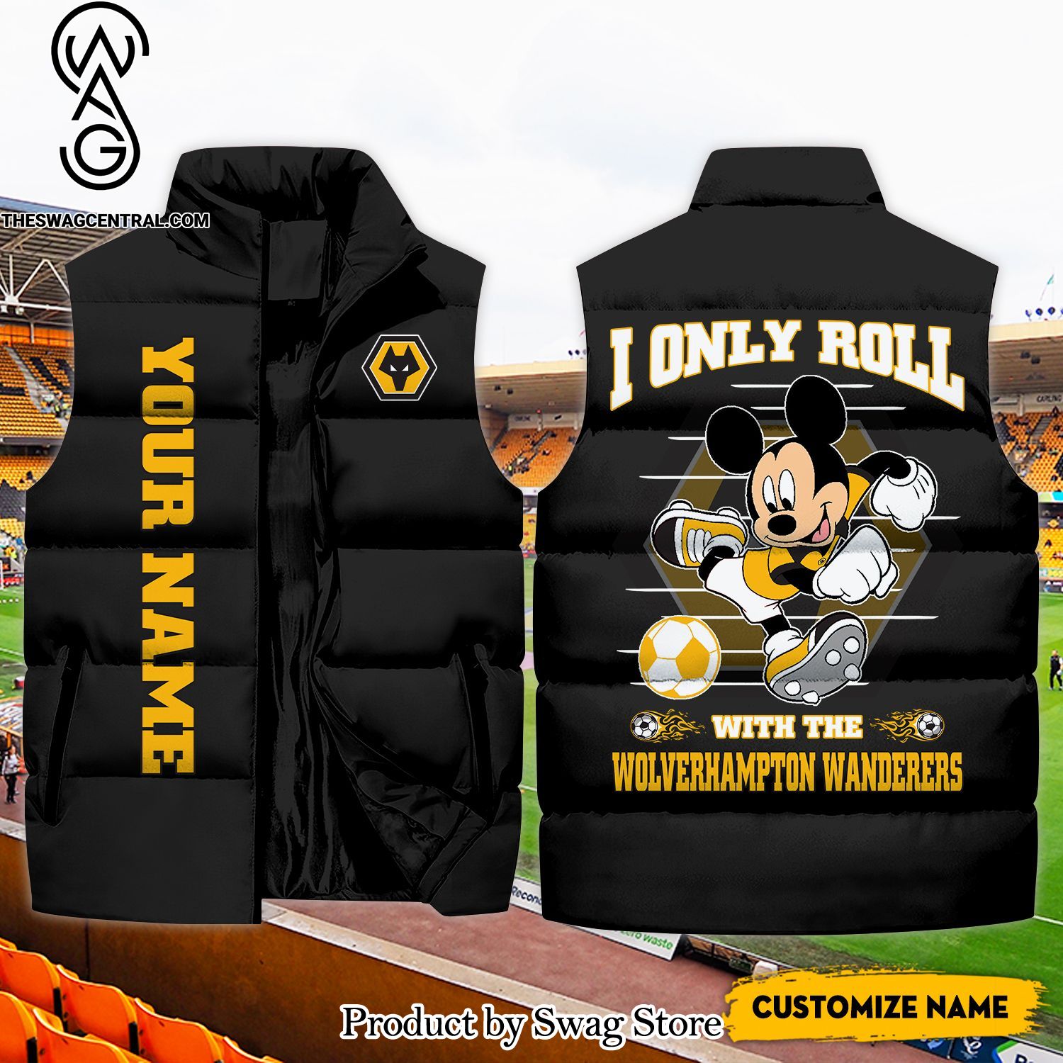 english premier league i only roll with the wolverhampton wanderers unisex sleeveless jacket 1 kxlm1