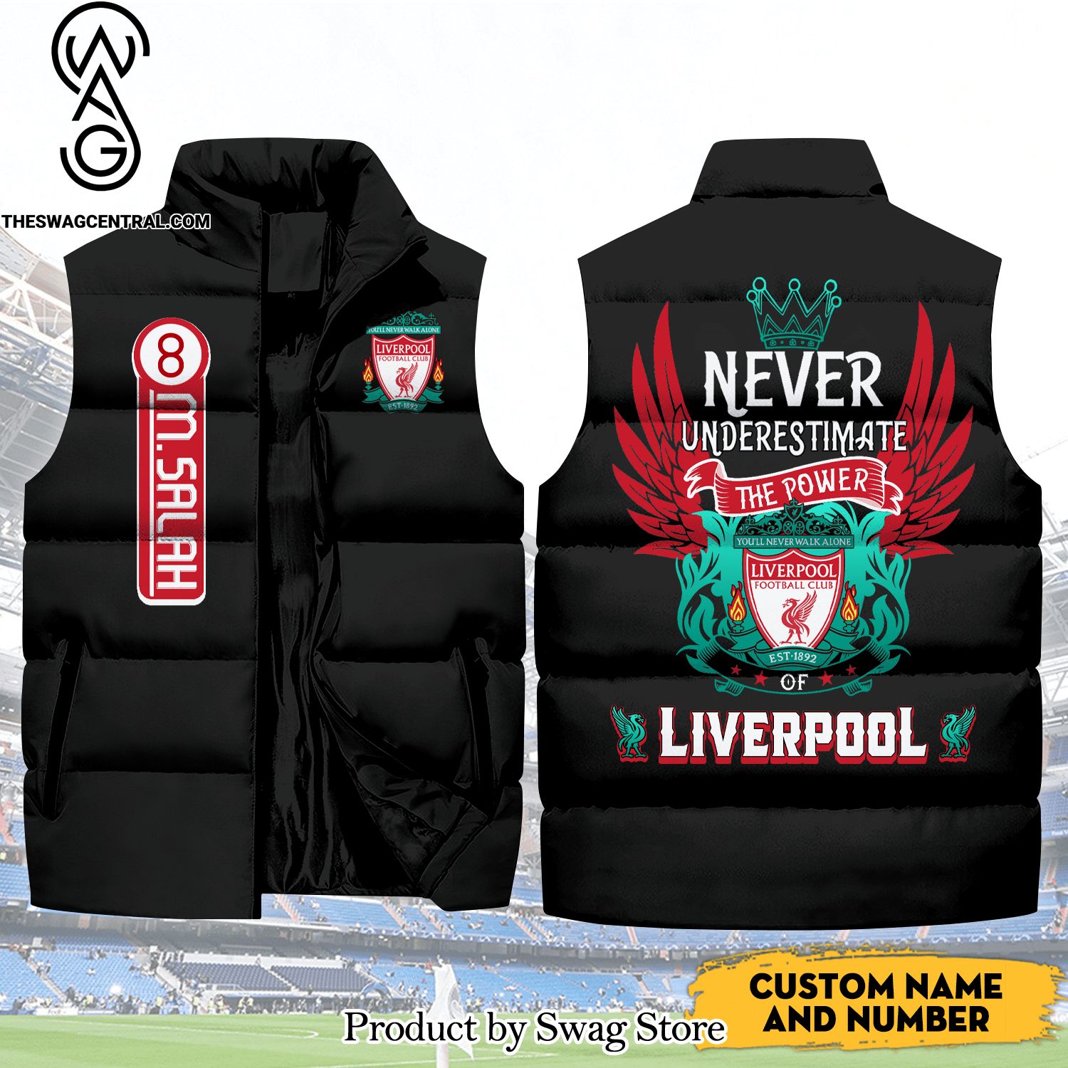 english premier league liverpool never underestimate and number unisex sleeveless jacket 1 thxdg