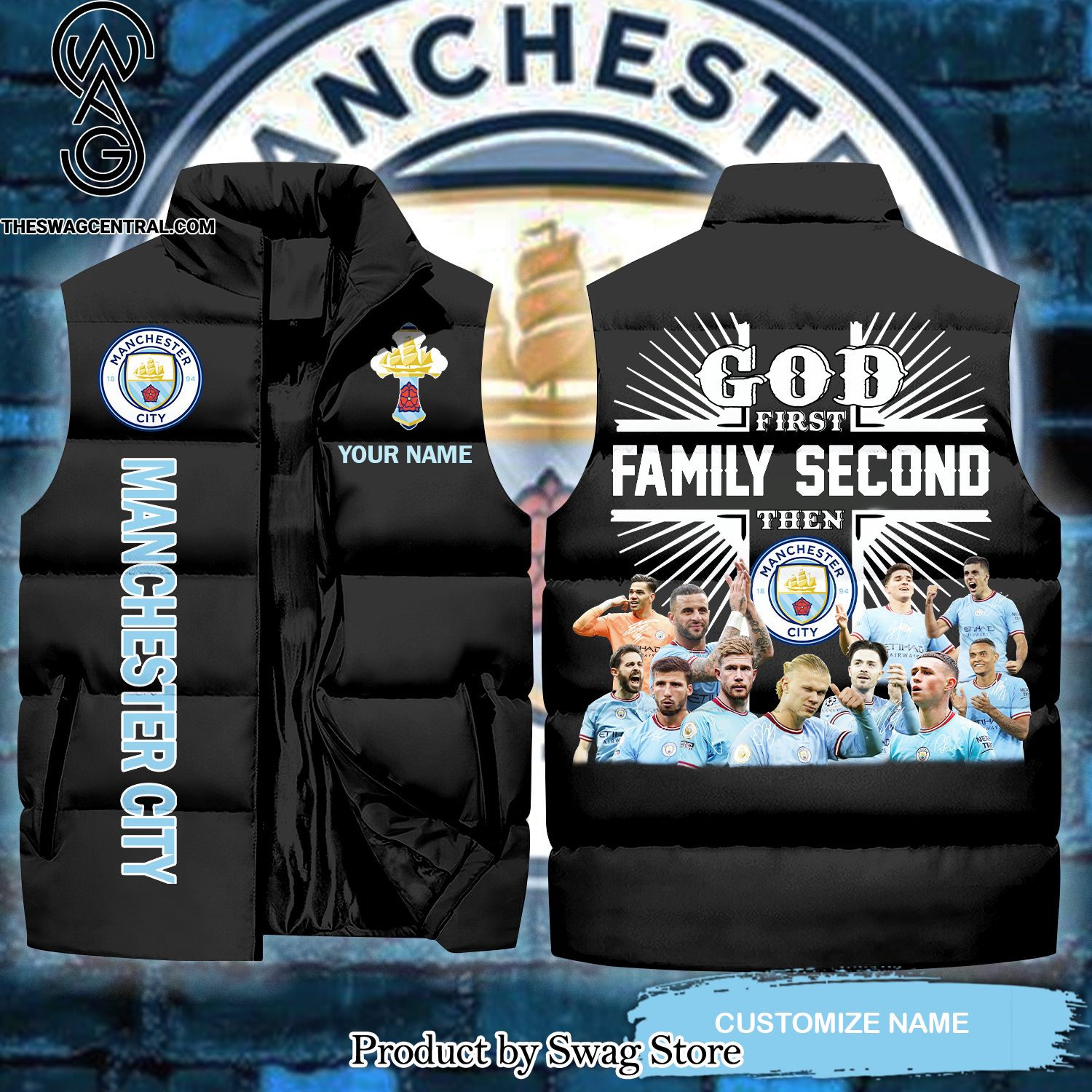 english premier league manchester city god unisex sleeveless jacket 1 na2Bv