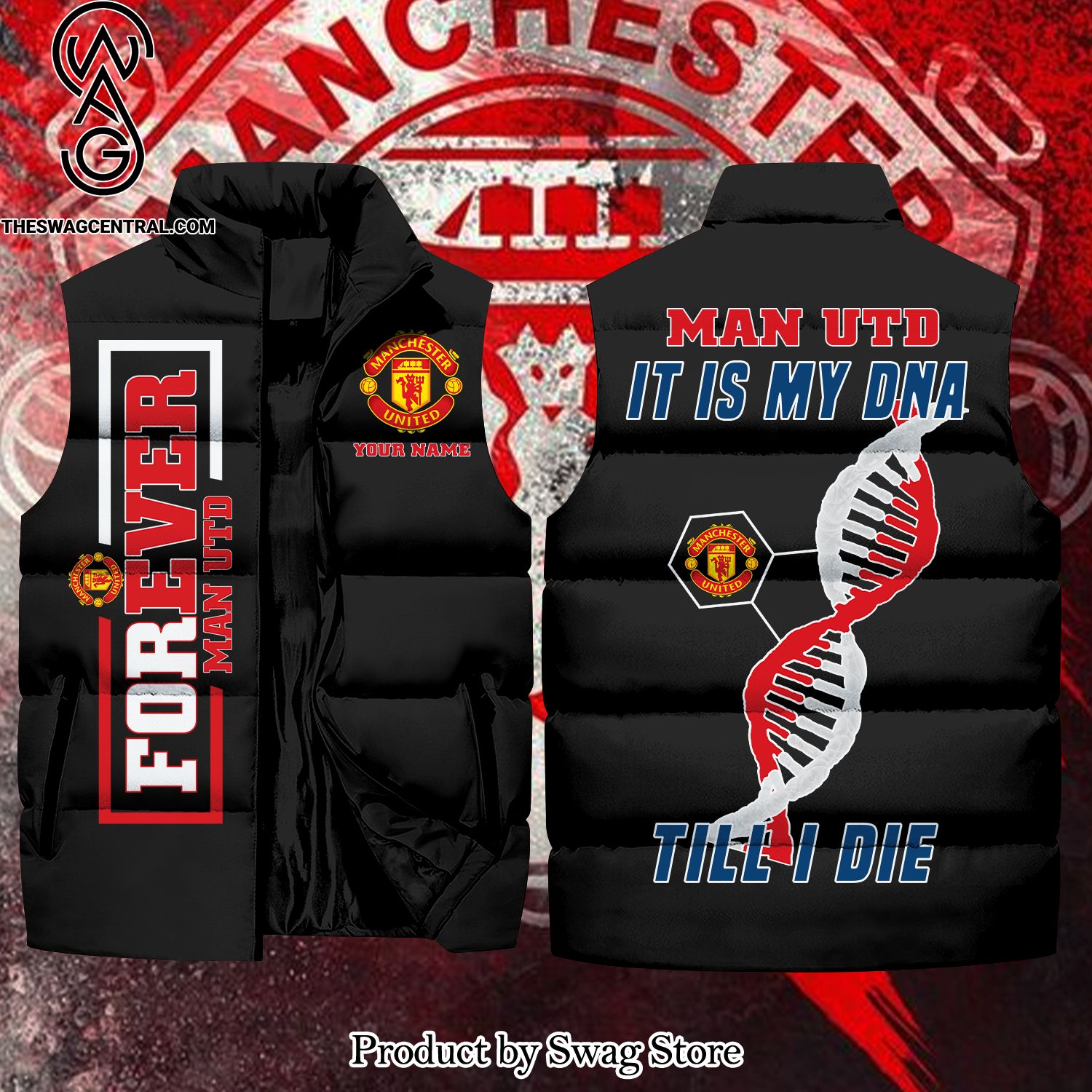 english premier league manchester united it is my dna till i die unisex sleeveless jacket 1 owC7Z