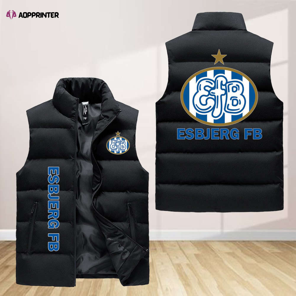 esbjerg fb sleeveless puffer jacket custom for fans gifts