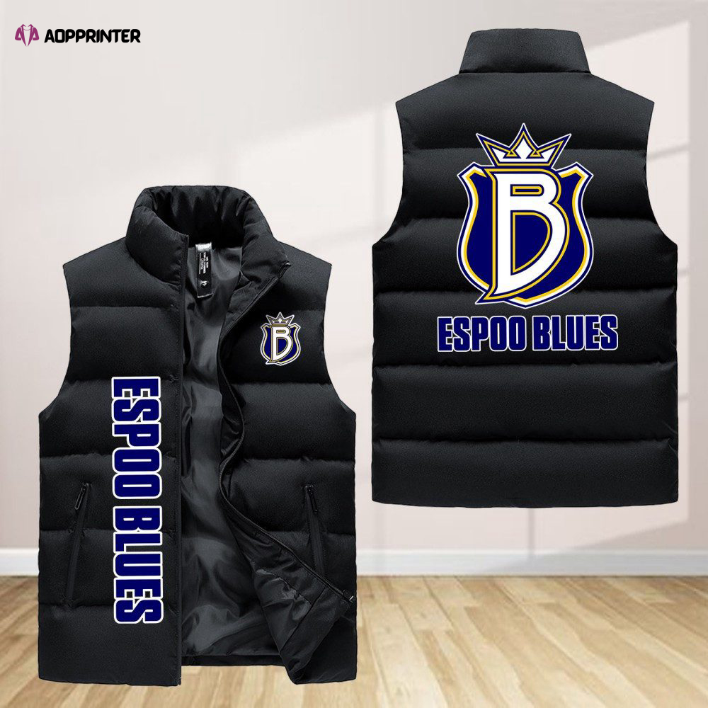 espoo blues sleeveless puffer jacket custom for fans spj0343