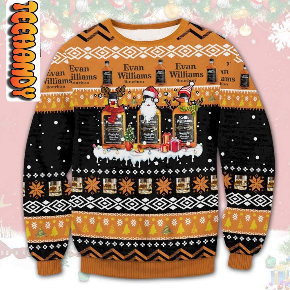 evan williams bourbon ugly christmas sweater99863