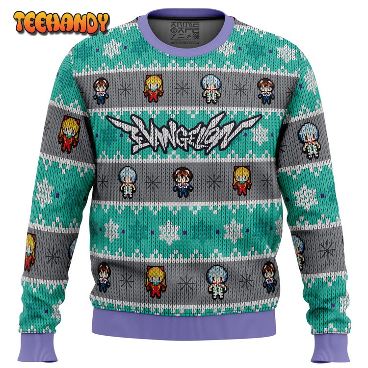 evangelion units neon genesis evangelion ugly christmas sweater qtsi4