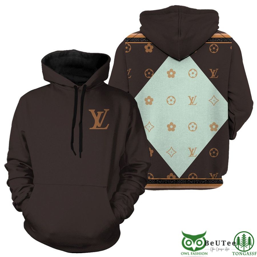 fTDdLa9t 31 Luxury LV Basic Brown with Rhombus 3D Hoodie