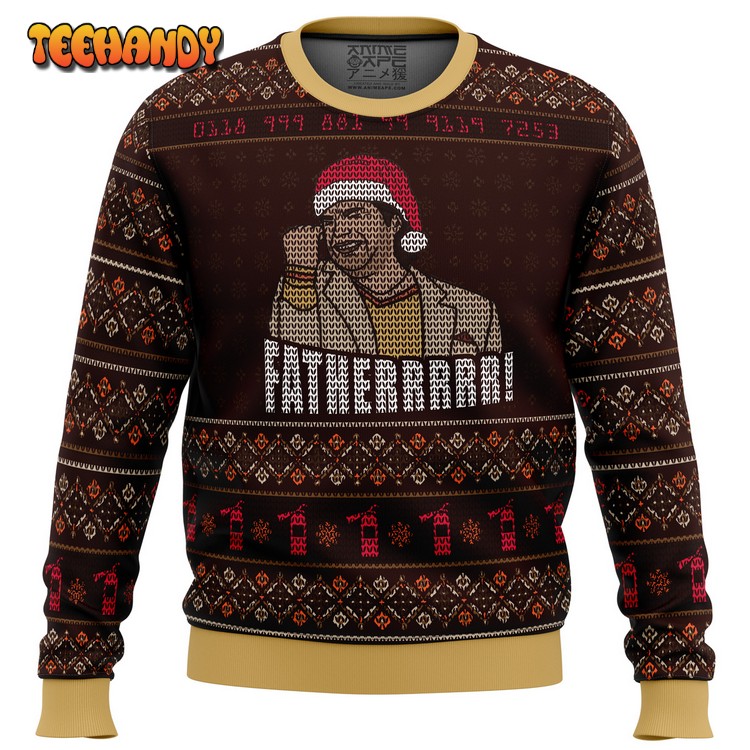 fatherrrr the it crowd ugly christmas sweater 74g0f