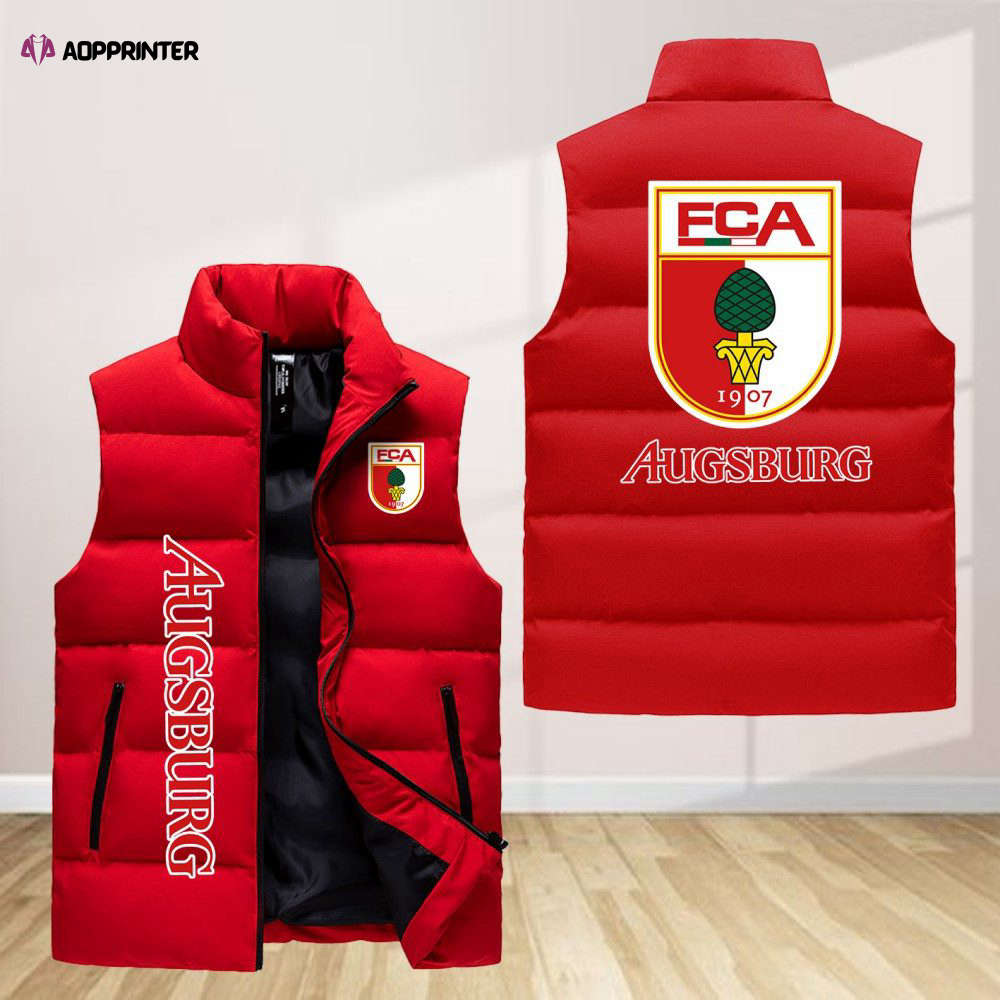 fc augsburg sleeveless puffer jacket custom for fans spj0069