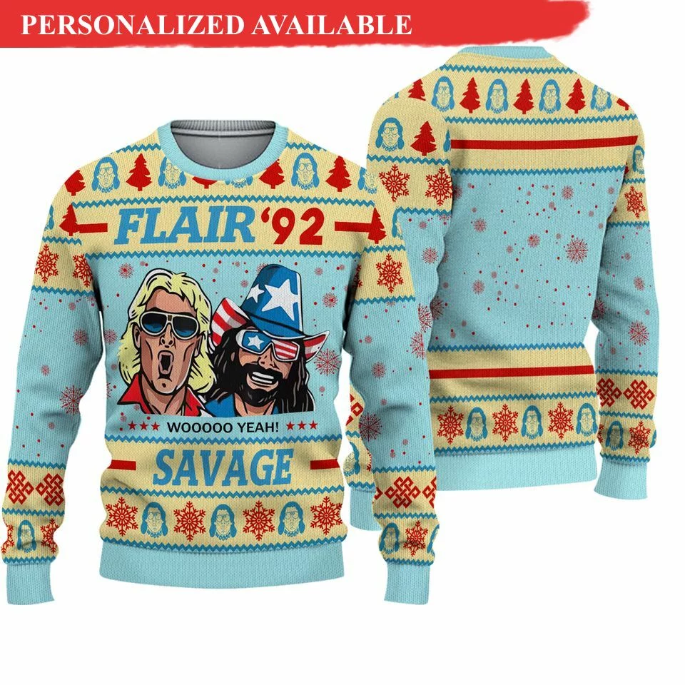 flair 92 savage ugly christmas sweater 5876