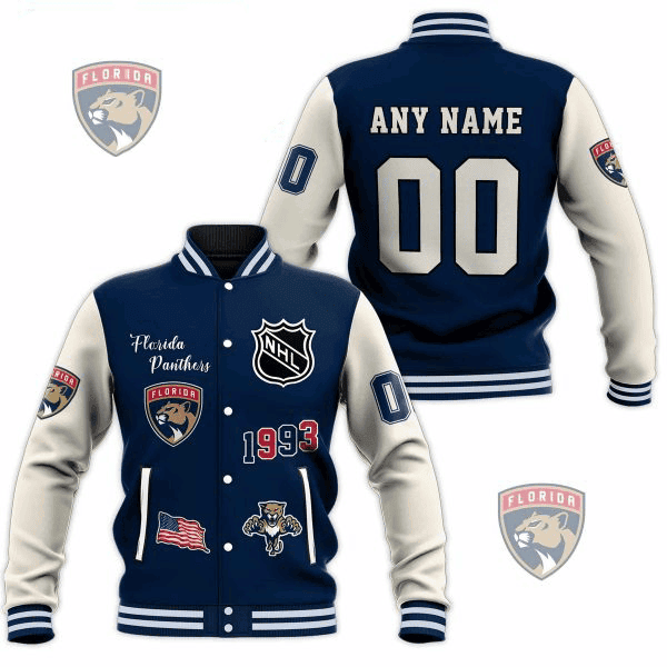 florida panthers nhl custom name and number baseball varsity jacket baseball jacket all over print g4uoc