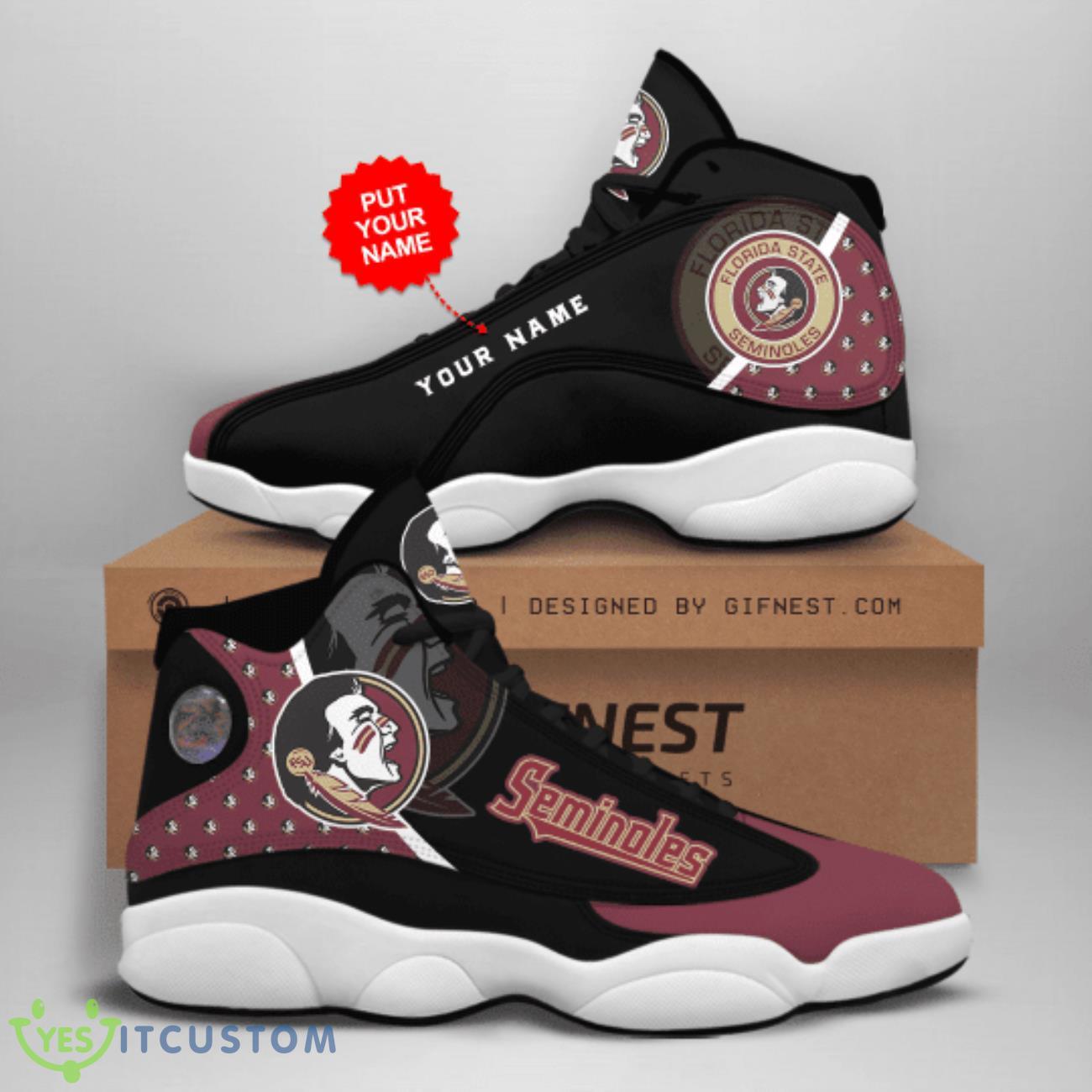 florida state seminoles custom name air jordan 13 sneakers sport season gift