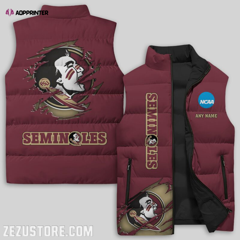 florida state seminoles ncaa sleeveless puffer jacket custom for fans gifts 4