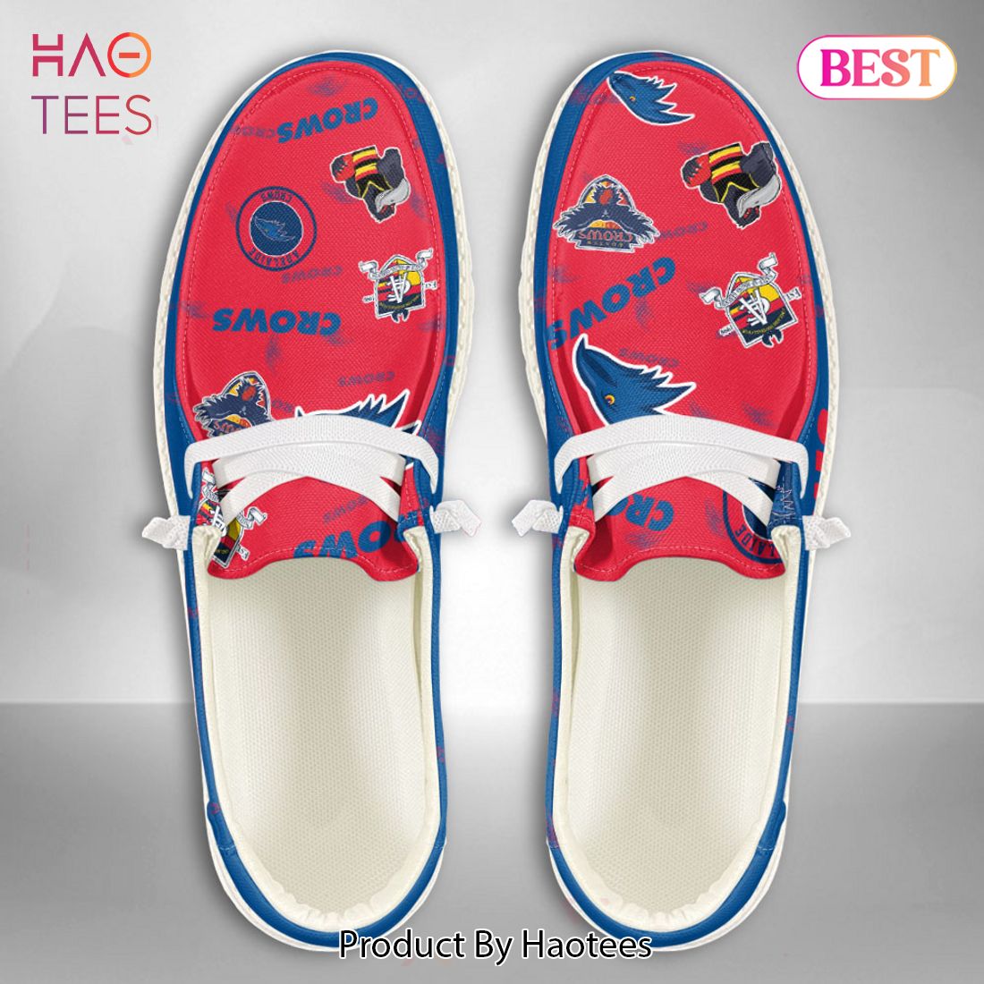 footwearelite afl adelaide crows custom name hey dude shoes kvsmr