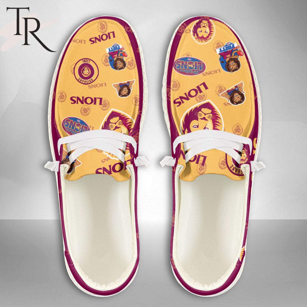 footwearelite afl brisbane lions custom name hey dude shoes zkeb9